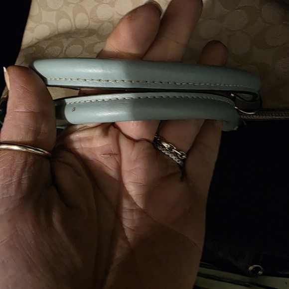 Coach Heather Blue And Taditinal Khaki Shoulder Bag - Picture 9 of 9